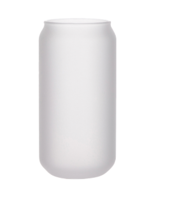 Frosted Beer Can Glass 18oz
