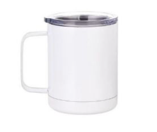 10oz SS Coffee Cup White Be the first to review this product 10oz. For sublimation, Laser printer, or vinyl decoration. Hand wash only. Comes individually boxed.