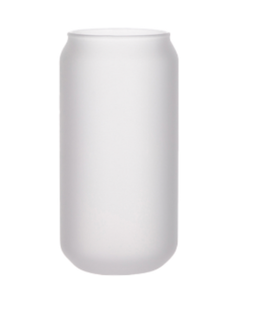 Frosted Beer Can Glass 18oz