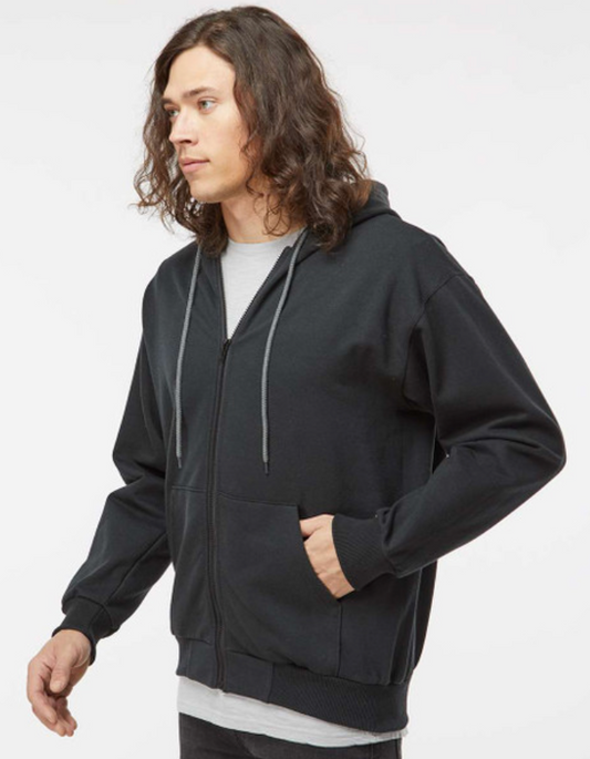 King Athletics KF9047 Full Zip Contrast Hooded Sweatshirt