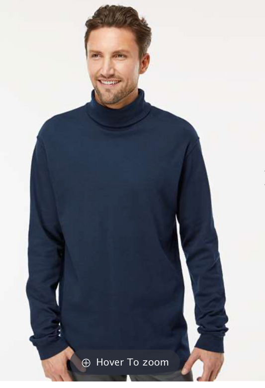 King Fashion - Interlock Turtleneck Long Sleeve T-Shirt - KF4900